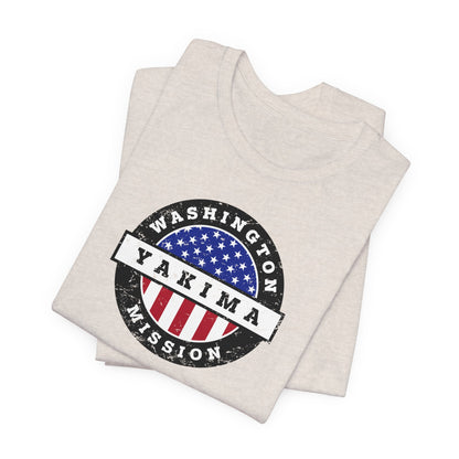 Washington Yakima Mission Vintage Circular USA Flag T-Shirt - Latter-Day Saint LDS Missionary Gift - Book of Mormon