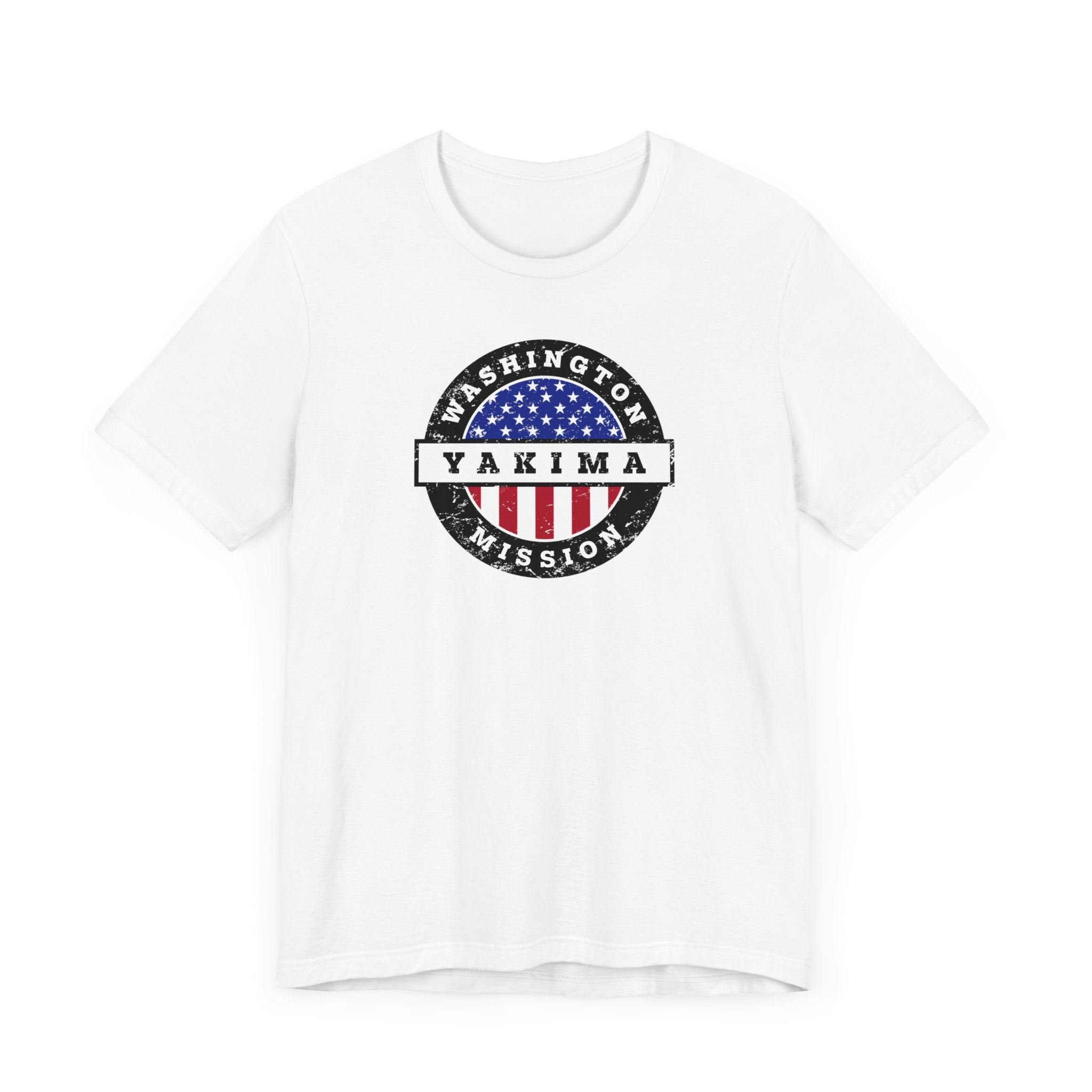 Washington Yakima Mission Vintage Circular USA Flag T-Shirt - Latter-Day Saint LDS Missionary Gift - Book of Mormon