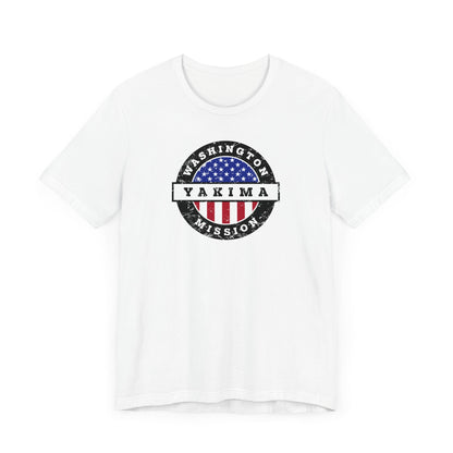 Washington Yakima Mission Vintage Circular USA Flag T-Shirt - Latter-Day Saint LDS Missionary Gift - Book of Mormon