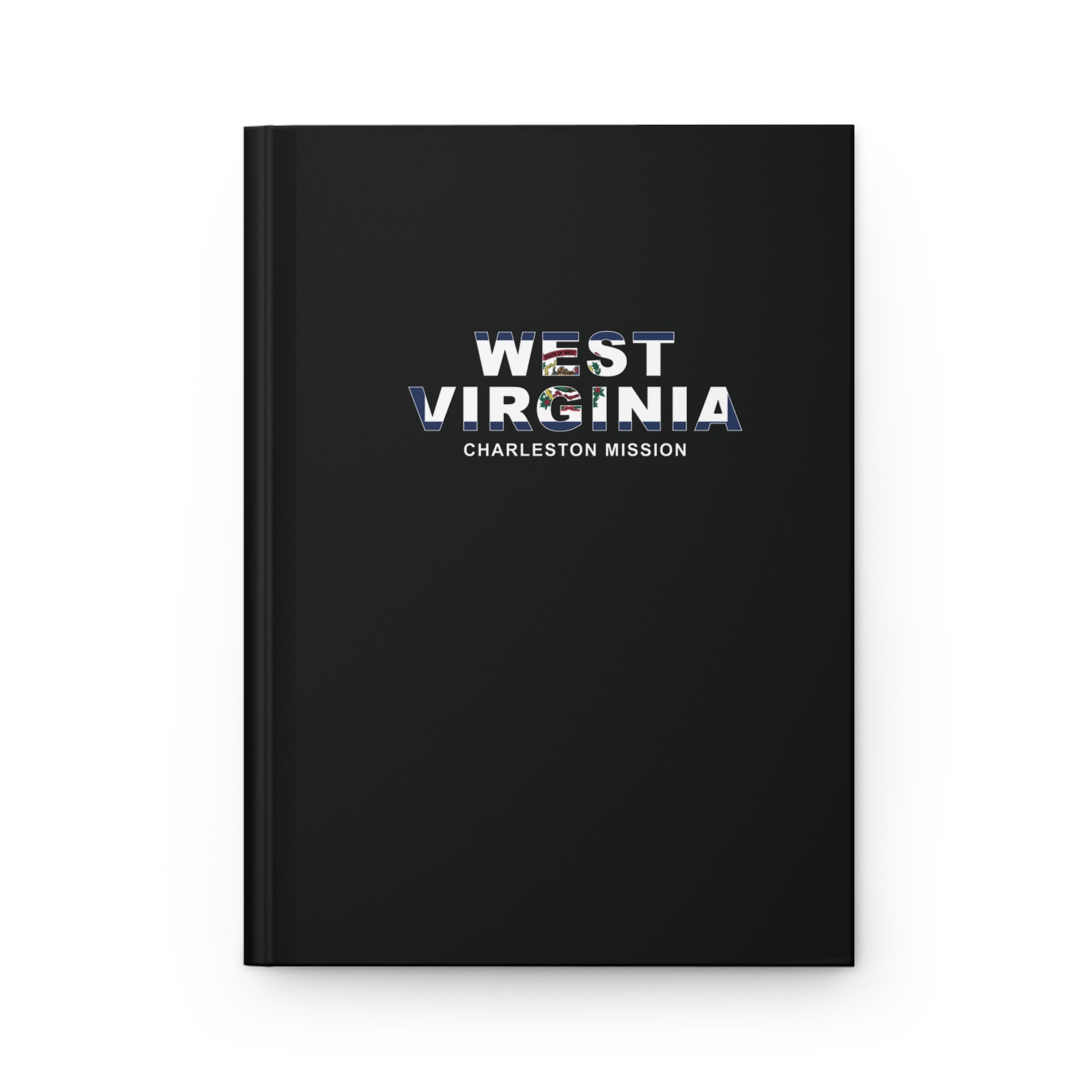 West Virginia Charleston Mission Flag Title Black Hardcover Journal Matte - Latter-Day Saint LDS Missionary Gift - Book of Mormon