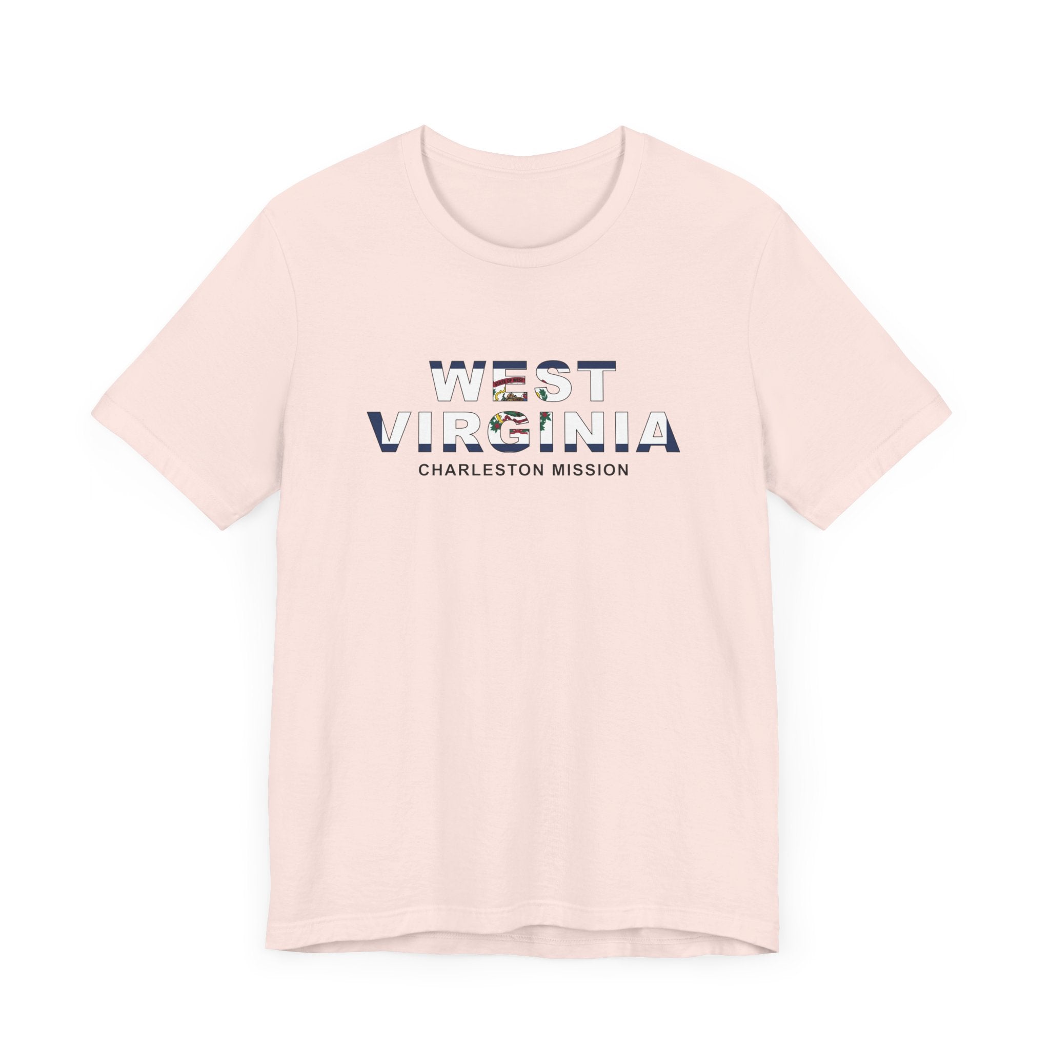 West Virginia Charleston Mission Flag Title T-shirt - Latter-Day Saint LDS Missionary Gift - Book of Mormon