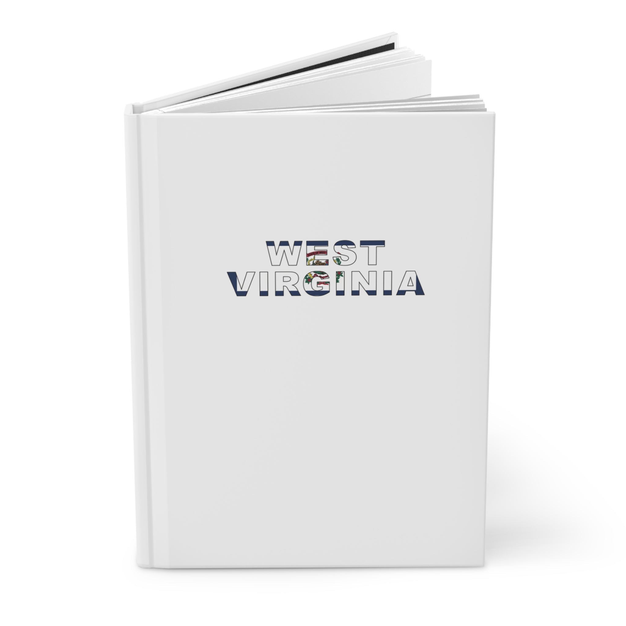 West Virginia Charleston Mission Flag Title White Hardcover Journal Matte - Latter-Day Saint LDS Missionary Gift - Book of Mormon