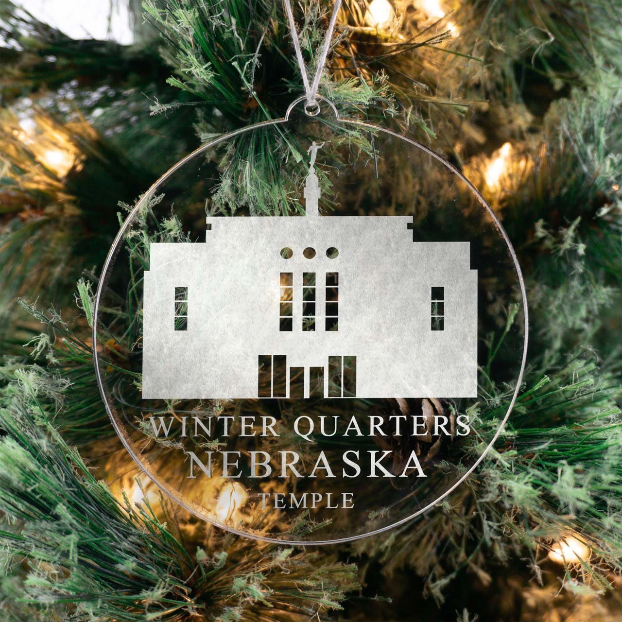 Winter Quarters Nebraska Temple Christmas Ornament - Latter-Day Saint LDS Missionary Gift - Book of Mormon