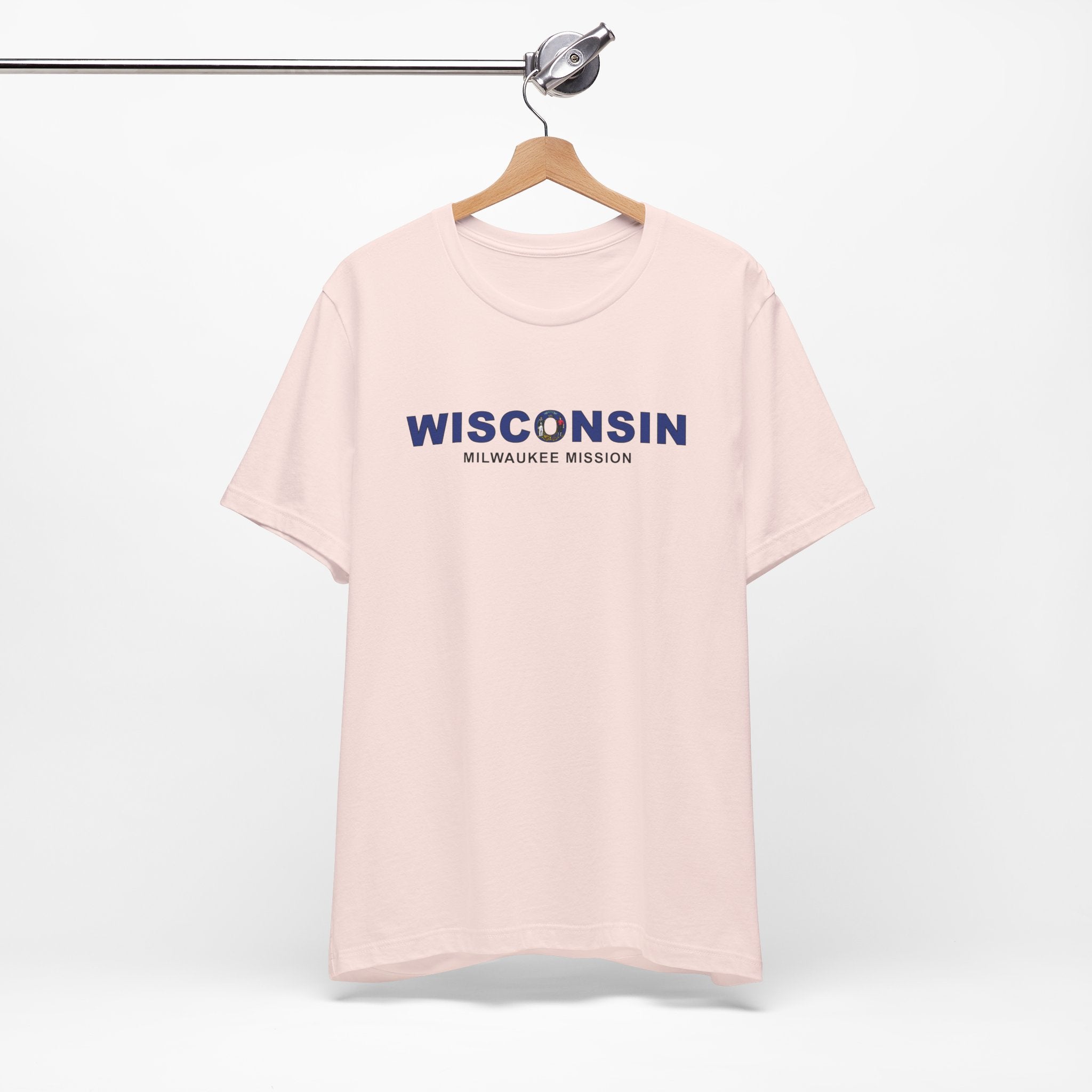 Wisconsin Milwaukee Mission Flag Title T-shirt - Latter-Day Saint LDS Missionary Gift - Book of Mormon