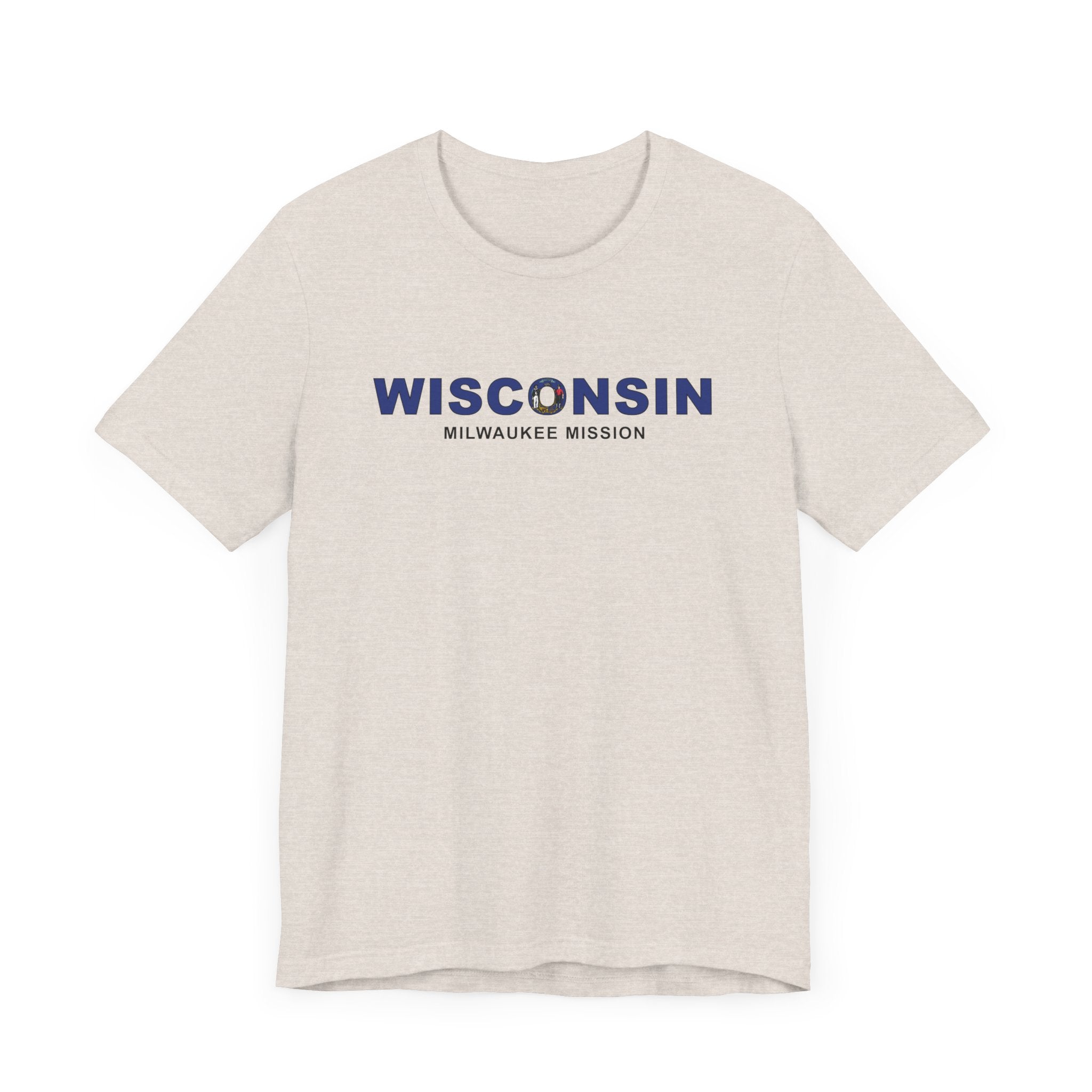 Wisconsin Milwaukee Mission Flag Title T-shirt - Latter-Day Saint LDS Missionary Gift - Book of Mormon