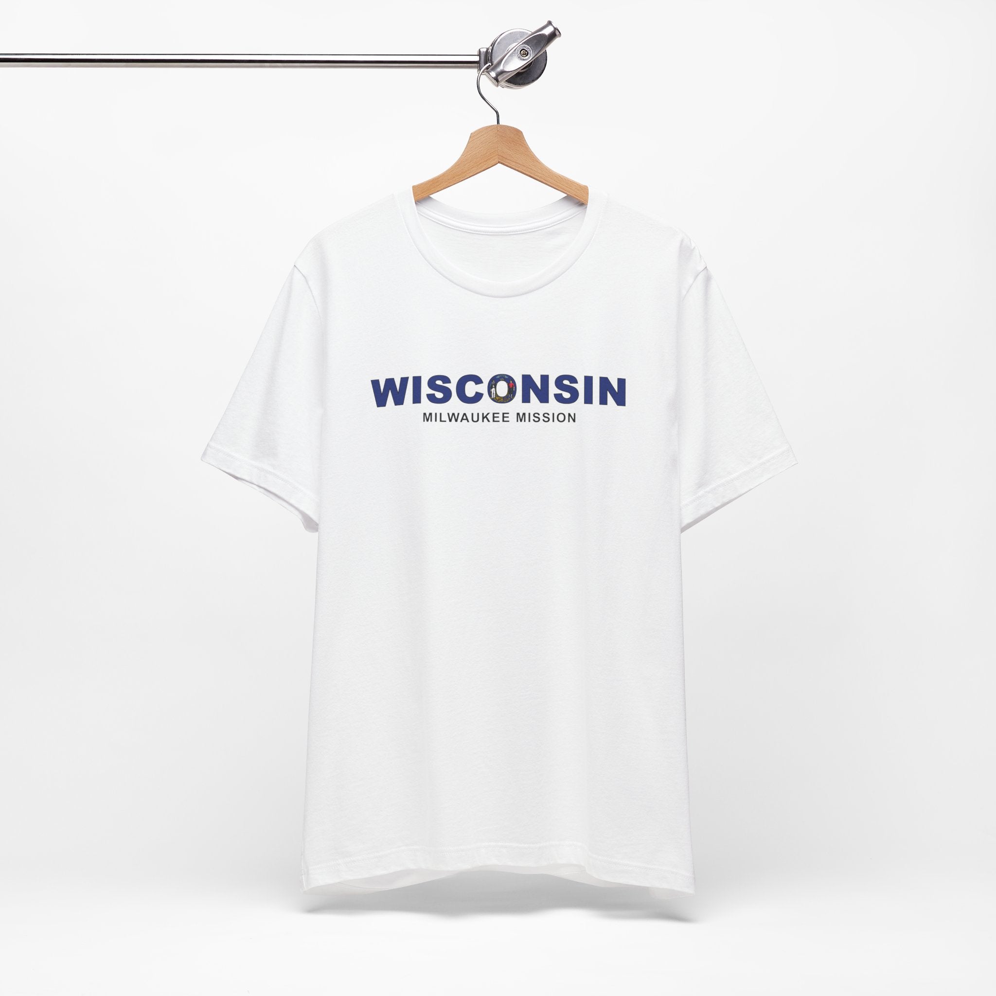 Wisconsin Milwaukee Mission Flag Title T-shirt - Latter-Day Saint LDS Missionary Gift - Book of Mormon