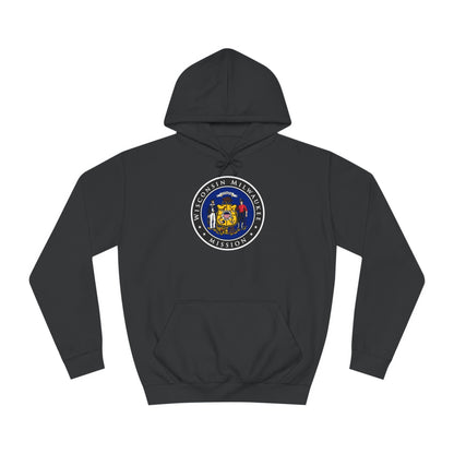 Wisconsin Milwaukee Mission State Flag Logo (Black Border) College Hoodie