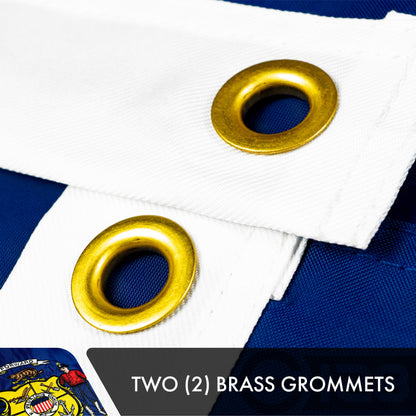 Wisconsin State Flag 210D Embroidered Polyester 3x5 Ft - Double Sided 2ply