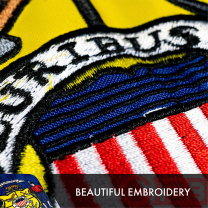 Wisconsin State Flag 210D Embroidered Polyester 3x5 Ft - Double Sided 2ply