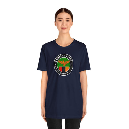 Zambia Lusaka Mission Flag Logo (Black Border) T-shirt - Latter-Day Saint LDS Missionary Gift - Book of Mormon