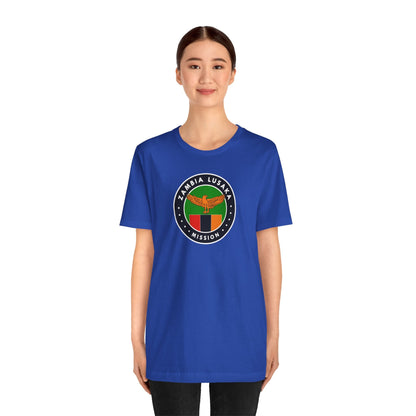 Zambia Lusaka Mission Flag Logo (Black Border) T-shirt - Latter-Day Saint LDS Missionary Gift - Book of Mormon