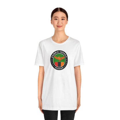 Zambia Lusaka Mission Flag Logo (Black Border) T-shirt - Latter-Day Saint LDS Missionary Gift - Book of Mormon
