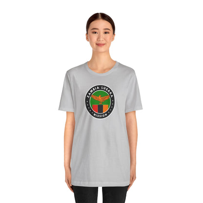 Zambia Lusaka Mission Flag Logo (Black Border) T-shirt - Latter-Day Saint LDS Missionary Gift - Book of Mormon
