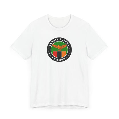 Zambia Lusaka Mission Flag Logo (Black Border) T-shirt - Latter-Day Saint LDS Missionary Gift - Book of Mormon