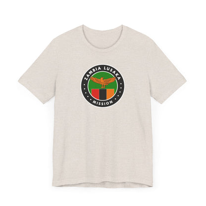 Zambia Lusaka Mission Flag Logo (Black Border) T-shirt - Latter-Day Saint LDS Missionary Gift - Book of Mormon