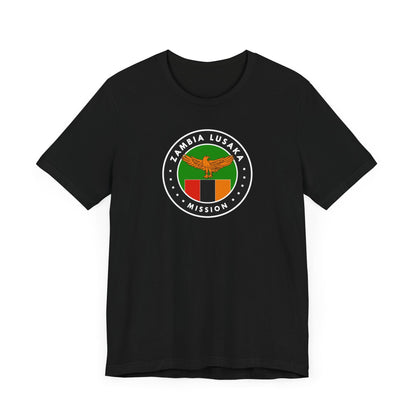 Zambia Lusaka Mission Flag Logo (Black Border) T-shirt - Latter-Day Saint LDS Missionary Gift - Book of Mormon