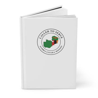 Zambia Lusaka Mission Flag Map Called to Serve White Hardcover Journal Matte - Latter-Day Saint LDS Missionary Gift - Book of Mormon