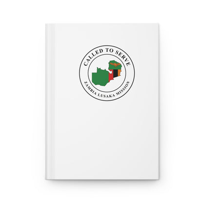 Zambia Lusaka Mission Flag Map Called to Serve White Hardcover Journal Matte - Latter-Day Saint LDS Missionary Gift - Book of Mormon