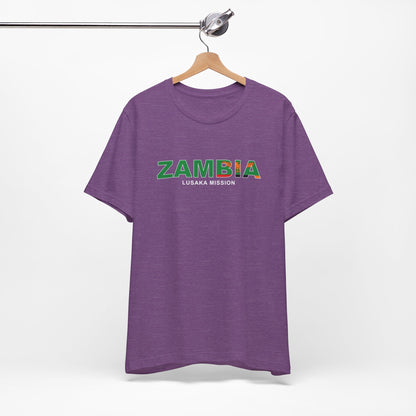 Zambia Lusaka Mission Flag Title T-shirt - Latter-Day Saint LDS Missionary Gift - Book of Mormon