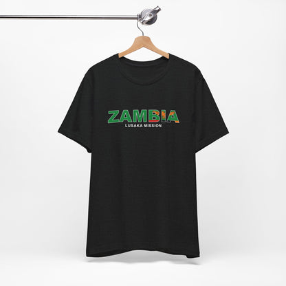 Zambia Lusaka Mission Flag Title T-shirt - Latter-Day Saint LDS Missionary Gift - Book of Mormon