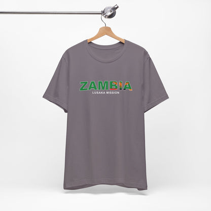 Zambia Lusaka Mission Flag Title T-shirt - Latter-Day Saint LDS Missionary Gift - Book of Mormon