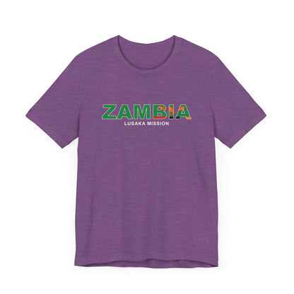 Zambia Lusaka Mission Flag Title T-shirt - Latter-Day Saint LDS Missionary Gift - Book of Mormon