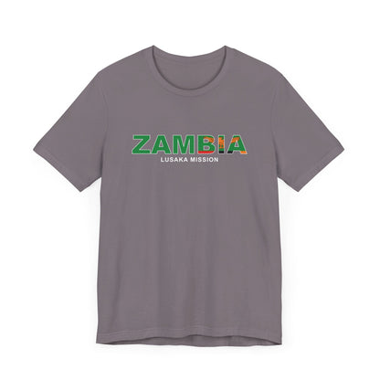 Zambia Lusaka Mission Flag Title T-shirt - Latter-Day Saint LDS Missionary Gift - Book of Mormon