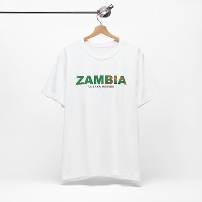 Zambia Lusaka Mission Flag Title T-shirt - Latter-Day Saint LDS Missionary Gift - Book of Mormon