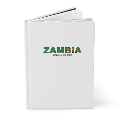 Zambia Lusaka Mission Flag Title White Hardcover Journal Matte - Latter-Day Saint LDS Missionary Gift - Book of Mormon