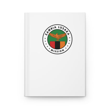 Zambia Lusaka Mission Logo Design White Hardcover Journal Matte - Latter-Day Saint LDS Missionary Gift - Book of Mormon