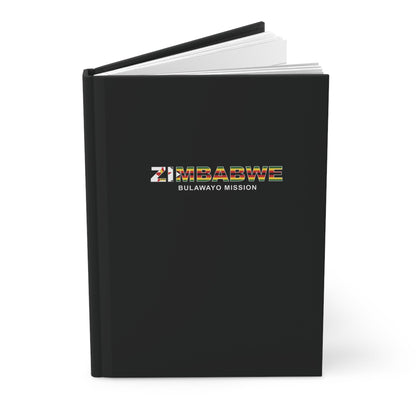 Zimbabwe Bulawayo Mission Flag Title Black Hardcover Journal Matte - Latter-Day Saint LDS Missionary Gift - Book of Mormon