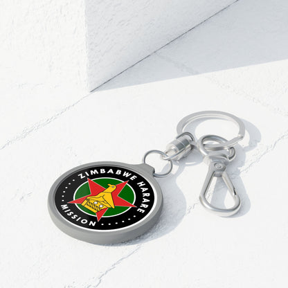 Zimbabwe Harare Mission Circle Flag Key Tag - Latter-Day Saint LDS Missionary Gift - Book of Mormon