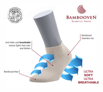 Women’s Bamboo Ankle Socks 8-Pack "White" - 631
