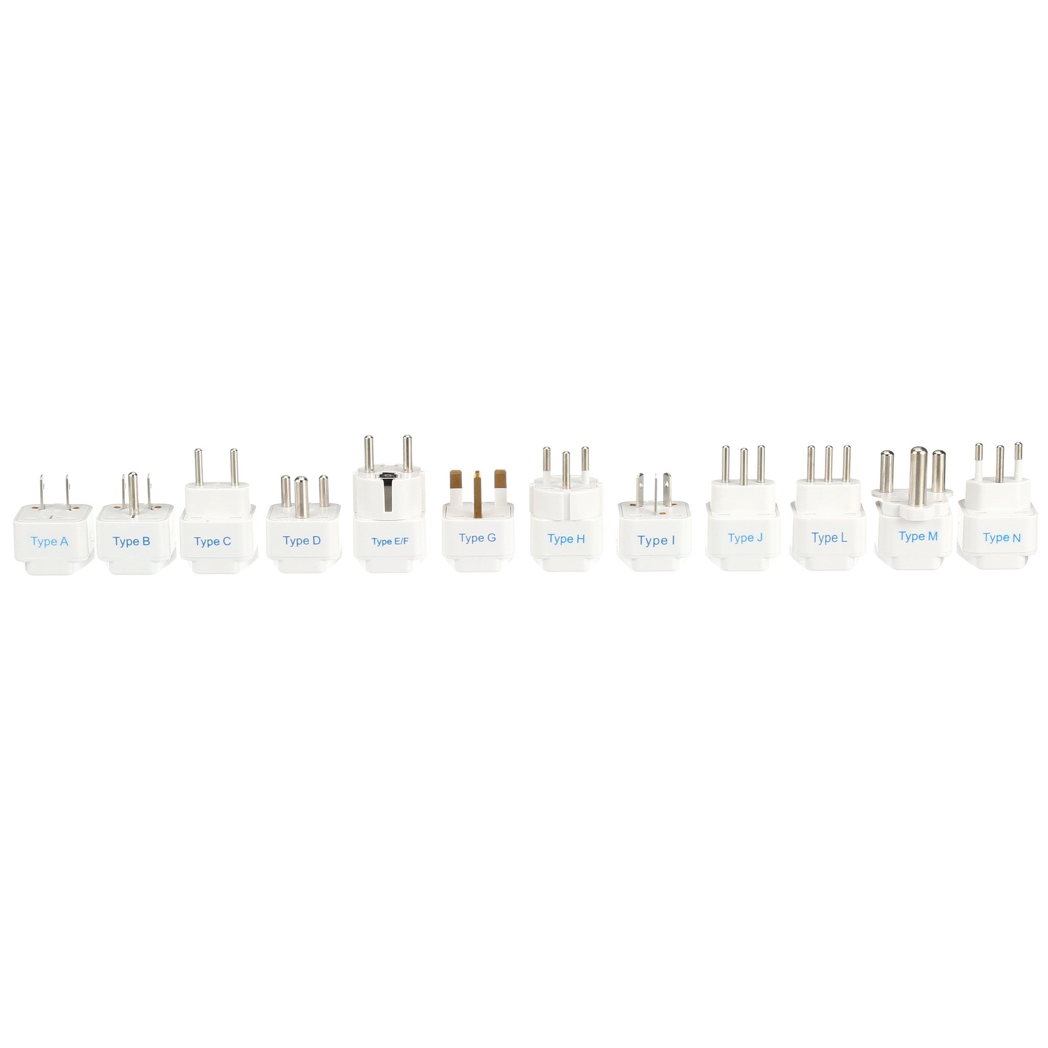 International Travel Adapter Plug Set - 12 pcs (GP-12PK ) - Grounded
