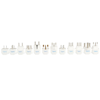 International Travel Adapter Plug Set - 12 pcs (GP-12PK ) - Grounded