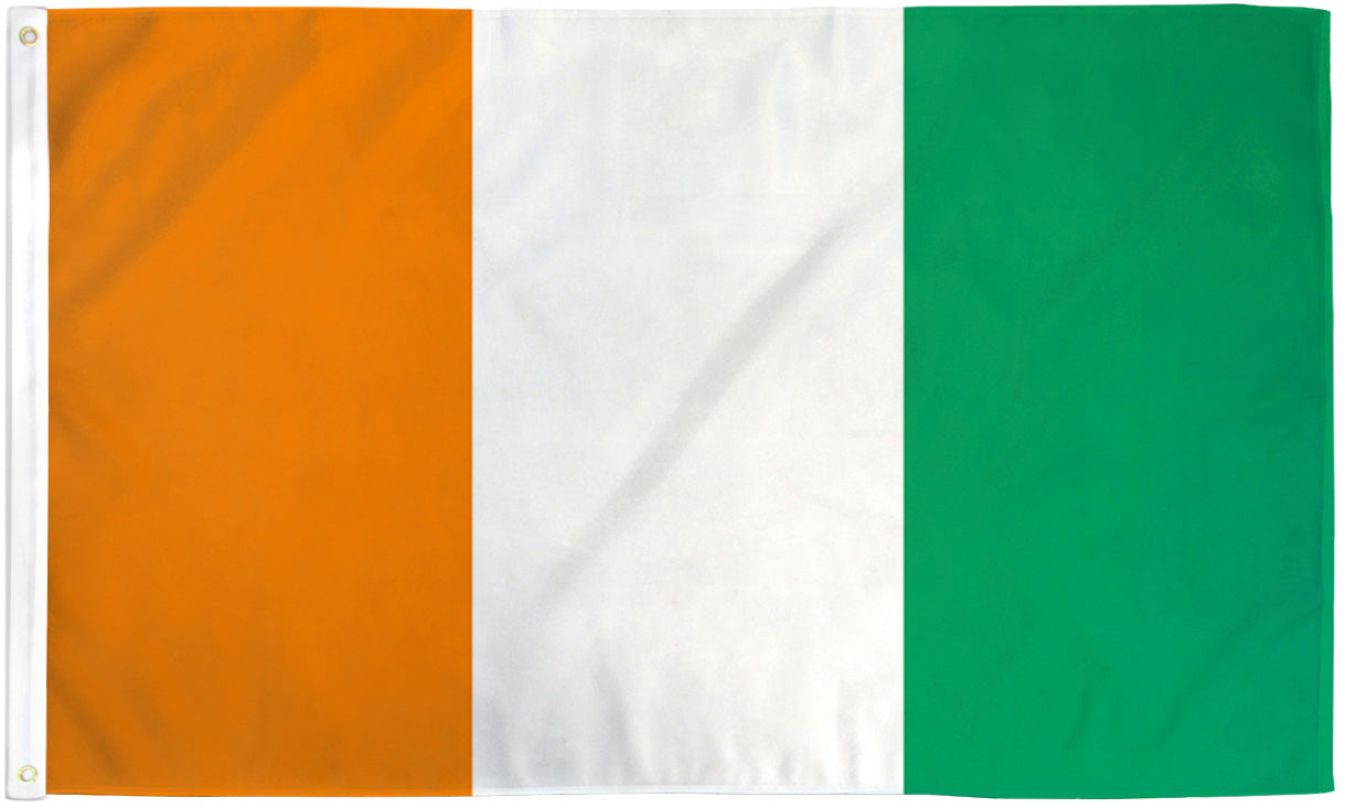 IVORY COAST FLAG POLY 3X5'
