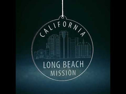California Long Beach Mission Christmas Ornament