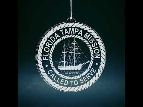 Load video: Florida Tampa Mission Christmas Ornament