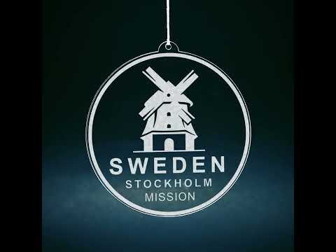 Load video: Sweden Stockholm Mission Christmas Ornament