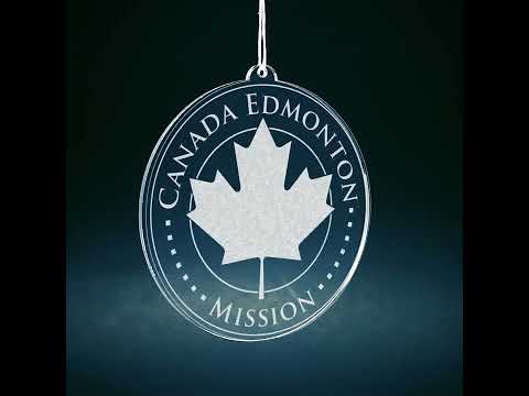 Load video: Canada Edmonton Mission Christmas Ornament
