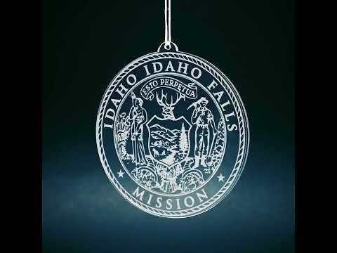 Load video: Idaho Idaho Falls Mission Christmas Ornament