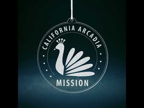 Load video: California Arcadia Mission Christmas Ornament