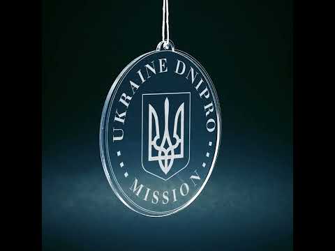 Load video: Ukraine Dnipro Mission Christmas Ornament