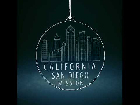 Load video: California San Diego Mission Christmas Ornament
