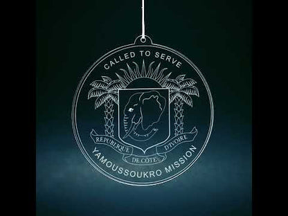 Côte d'Ivoire Yamoussoukro Mission Christmas Ornament