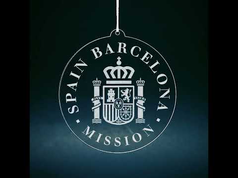 Load video: Spain Barcelona Mission Christmas Ornament