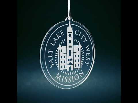 Load video: Utah Salt Lake City West Mission Christmas Ornament