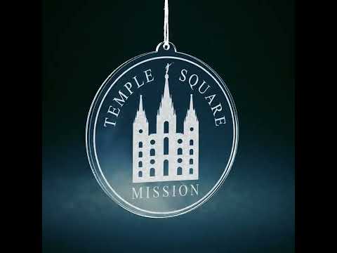 Load video: Utah Salt Lake City Temple Square Mission Christmas Ornament