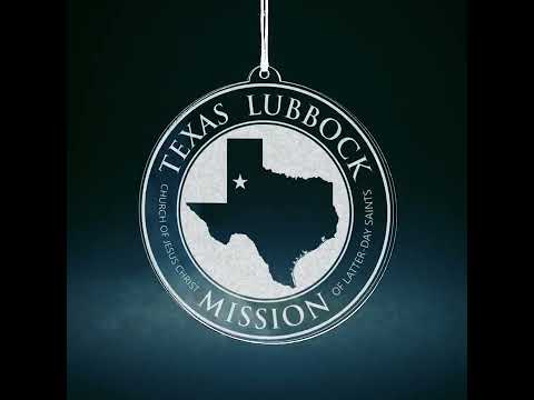 Load video: Texas Lubbock Mission Christmas Ornament