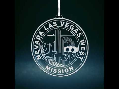 Load video: Nevada Las Vegas West Mission Christmas Ornament